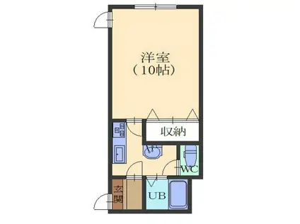 RS FLATII(1K/2階)の間取り写真