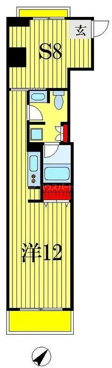 アリーム稲毛海岸 5階階 間取り