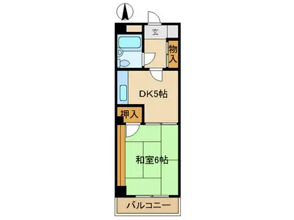 ハイツフォーティーセブン(1DK/3階)の間取り写真