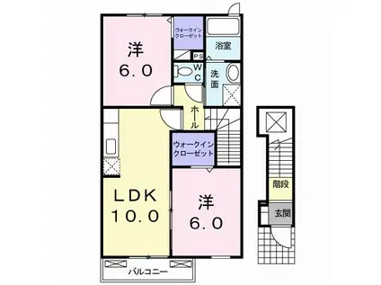 ローレルコルソ21(2LDK/2階)の間取り写真