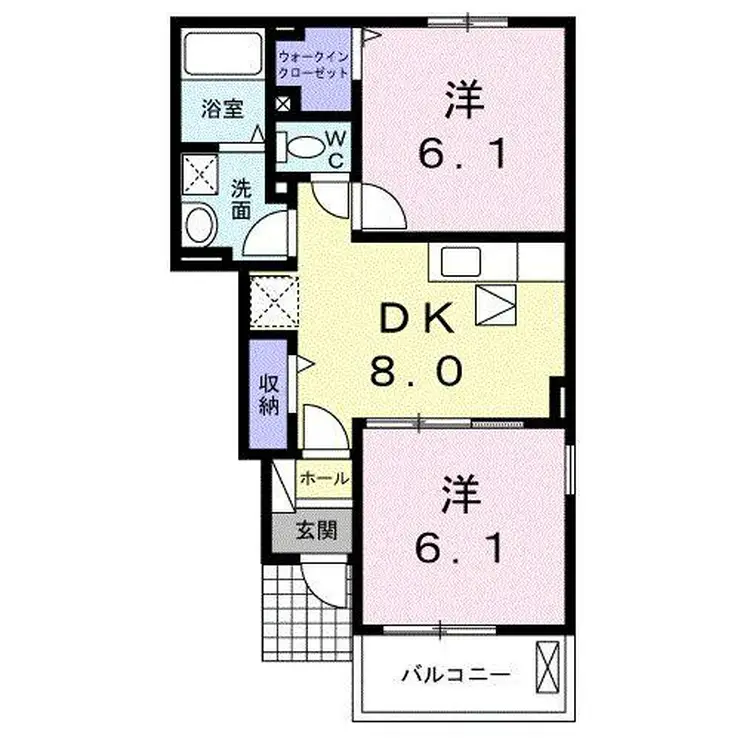 ライオンズアイル赤坂 2階階 間取り
