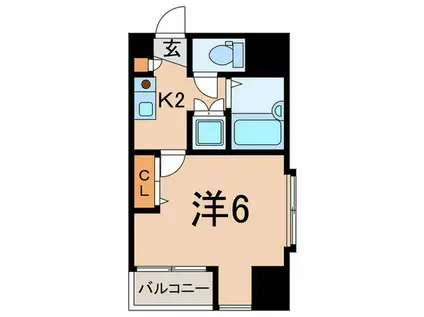 アネックスオマタII(1K/4階)の間取り写真