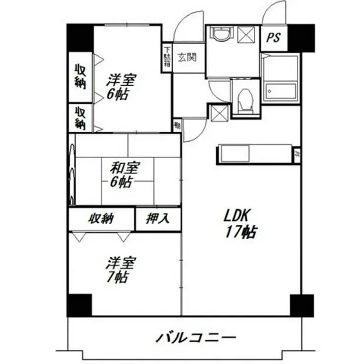 アトラクトマンショントムロ 1階階 間取り