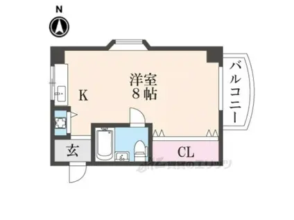 マイホーム新(ワンルーム/3階)の間取り写真