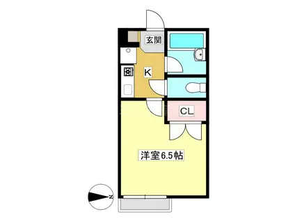 メゾン川口(1K/1階)の間取り写真