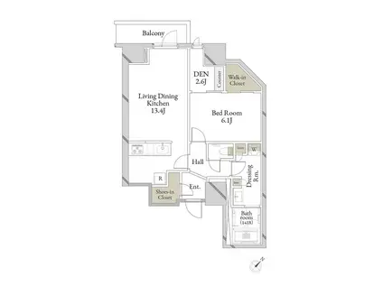 オースピシャス渋谷(1LDK/3階)の間取り写真