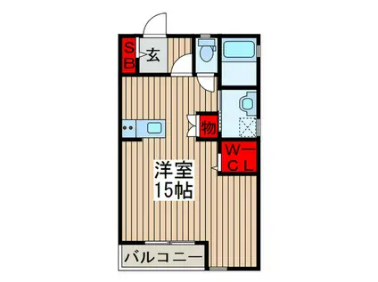 ONE´S 上尾イースト(ワンルーム/1階)の間取り写真