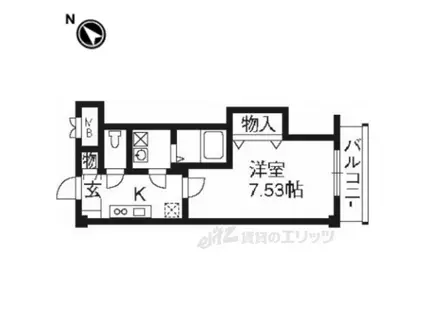 COTO GLANCE紫明通(1K/3階)の間取り写真