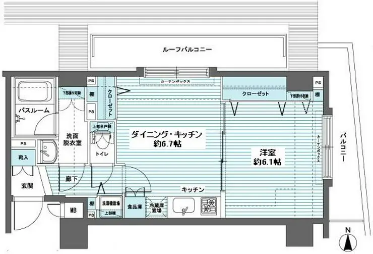 フェニックス高円寺伍番館 6階階 間取り