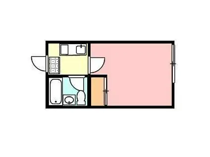 扇町マンション(1K/2階)の間取り写真