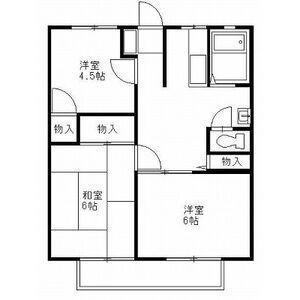 菊地ハイツA(3DK/2階)の間取り写真