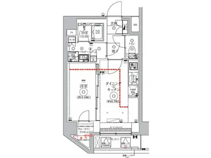 GENOVIA北池袋SKYGARDEN(1DK/2階)の間取り写真
