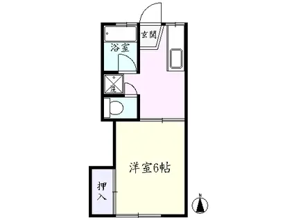 南小泉パンション(1K/2階)の間取り写真