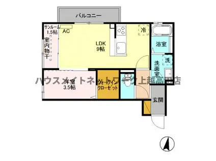 エスポワール(1SLDK/3階)の間取り写真