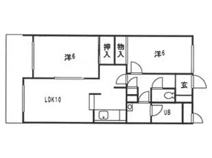 カーサ並木(2LDK/1階)の間取り写真