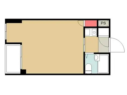 宝マンション常盤台(1K/2階)の間取り写真