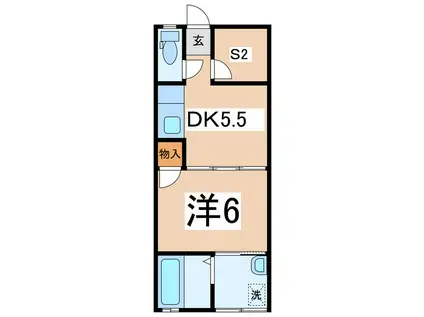 カーサ下於曽(1SDK/1階)の間取り写真