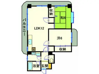 ハイツ光が丘(2LDK/3階)の間取り写真