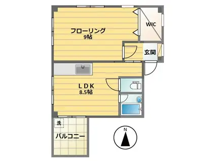NHCハイム2004(1LDK/2階)の間取り写真