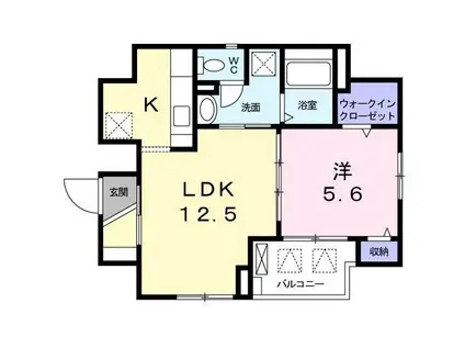 エスグレイス(1LDK/5階)の間取り写真