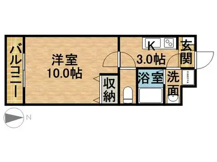 SINSIA高林(1K/3階)の間取り写真