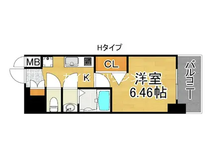 LUXENA住之江公園(1K/8階)の間取り写真