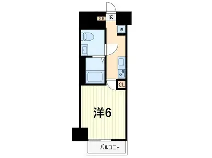 GENOVIA青砥SKYGARDEN(1K/10階)の間取り写真