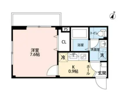 ヴィステリオ北沢(1K/3階)の間取り写真