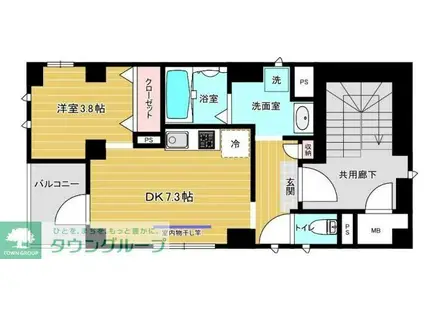 MAISON K(1DK/2階)の間取り写真