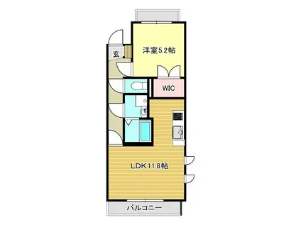 AXIS永田町(1LDK/3階)の間取り写真