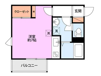 レジデンス橙和 C棟(ワンルーム/3階)の間取り写真