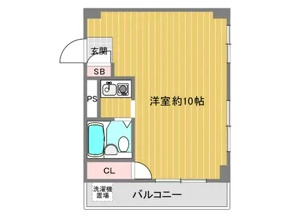マンション第2明大前(ワンルーム/8階)の間取り写真