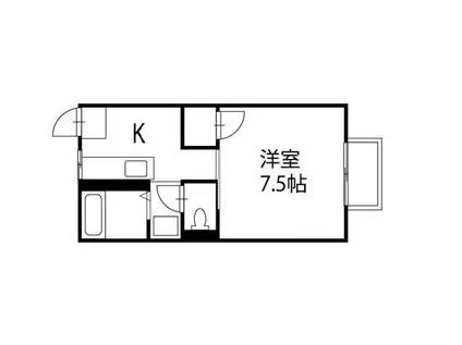 フレグランス・パル(1K/1階)の間取り写真