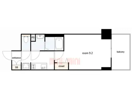 プレサンス神戸セレスティア(1K/10階)の間取り写真