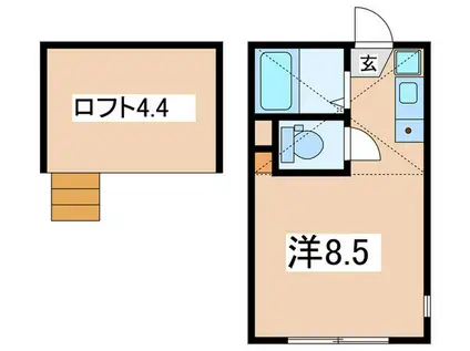 ELENA(ワンルーム/2階)の間取り写真