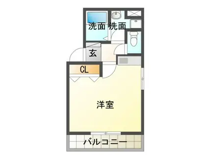 NTB-3(1K/2階)の間取り写真