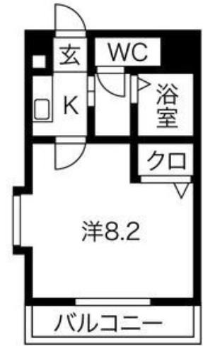 コンフォール加茂(1K/1階)の間取り写真