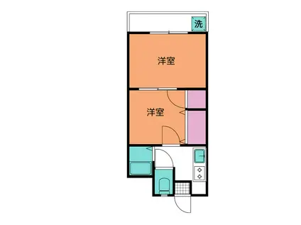 かみしばマンション(2K/2階)の間取り写真