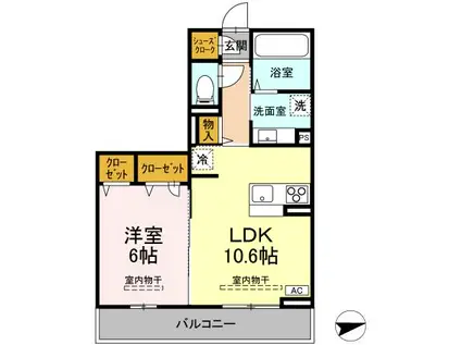 グランスクエア III番館(1LDK/3階)の間取り写真