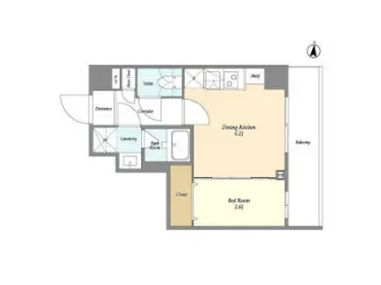 CREATIF日暮里(1DK/3階)の間取り写真