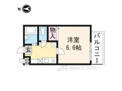 フラッツ7(1K/2階)の間取り写真