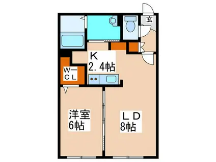 CINNAMON(1LDK/4階)の間取り写真