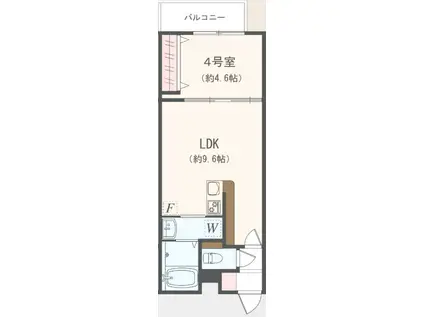 アザーレ・ディオン三田(1LDK/1階)の間取り写真