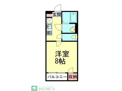 レオネクストライフ高坂(1K/1階)の間取り写真