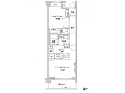 コンフォリア目黒青葉台(1LDK/3階)の間取り写真