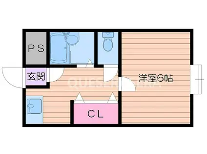 大宝北天満ロイヤルハイツ(1K/3階)の間取り写真