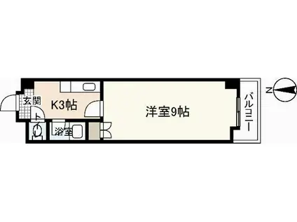 RESIDENCE西宮(1K/4階)の間取り写真