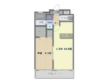 グリーンバレー弐番館(1LDK/3階)の間取り写真