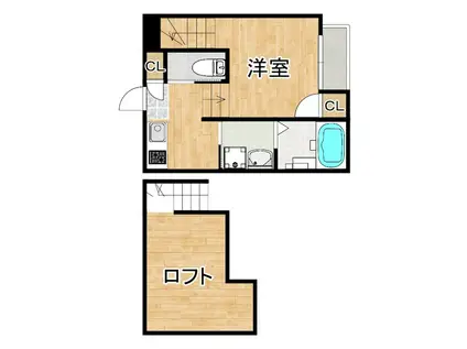 FLOWER COURT(1K/1階)の間取り写真