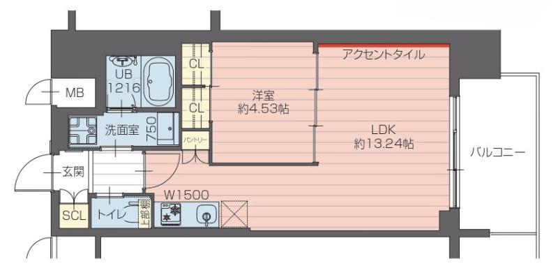 プレジオ永和ASIAN(1LDK/11階)の間取り写真